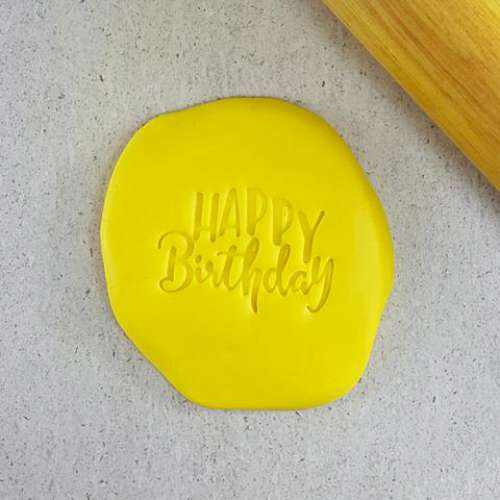 Cookie Embosser - Happy Birthday #1 - Click Image to Close